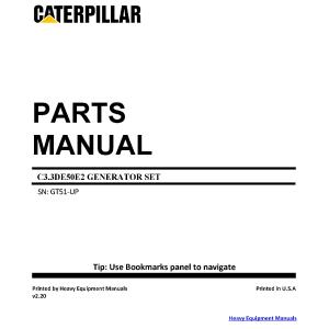 DOWNLOAD CATERPILLAR C3.3DE50E2 GENERATOR SET PARTS MANUAL GT5 Nicekicks Cheap Online