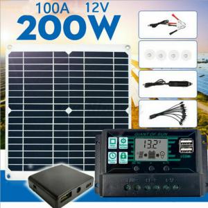 200W 12V Flex Solar Panel Kit Regulator Lightweight Camping Pay With Paypal Cheap Online