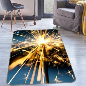 3D Fireworks 55118 Christmas Non Slip Rug Mat Xmas Discount From China
