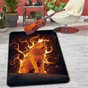 3D Fire Wolf 84246 Vincent Hie Rug Non Slip Rug Mat Free Shipping Online