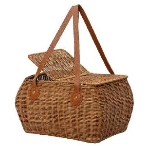 Rattan Picnic Basket (38x23cm) Cheap Sale Manchester Great Sale