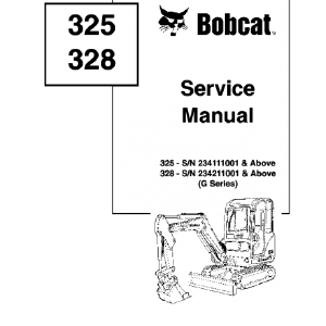 BOBCAT 325, 328 COMPACT EXCAVATOR SERVICE REPAIR MANUAL Buy Cheap Reliable