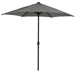 Bracken Outdoors Grey 3m Crank and Tilt Round Garden Parasol - Graphite Pole Online Online For Sale
