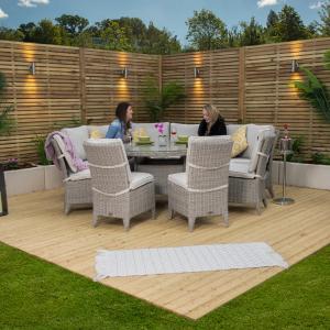 Bracken Outdoors Venice 10 Seat Curved Rattan Outdoor Dining Set Free Shipping