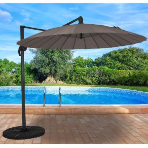Bracken Outdoors Shanghai 2.7m Cantilever Garden Parasol Taupe Cheap Best Sale