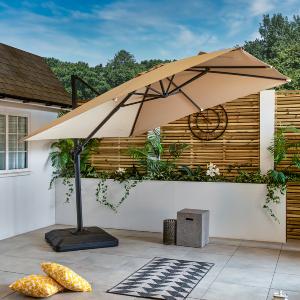 Bracken Outdoors Milan Sand 3m x 3m Square Cantilever Parasol Latest Collections Cheap Pice