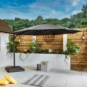 Bracken Outdoors Milan Grey 3.5m Round Cantilever Parasol Cheap Sale Visit