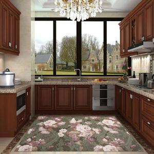3D Flower Pattern Kitchen Mat Floor Mural Outlet 2025