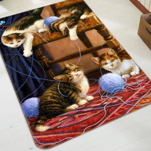 3D Cat Wool 028 Kevin Walsh Rug Non Slip Rug Mat Cheap Sale Low Pice