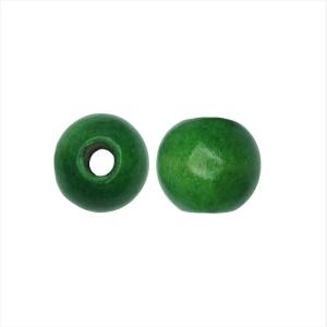 Dyed Wood Beads, Smooth Large Hole Round 12mm, Green (25 Pieces) Cheap Best Seller