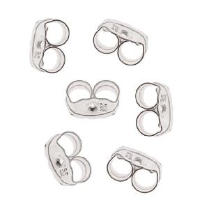 Earring Backs, Earnuts with Small Clutch 4mm Sterling Silver (6 Pairs) For Sale Wholesale Pice