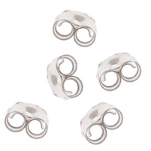 Earring Backs, Earnuts with Medium Clutch 5mm Sterling Silver (6 Pairs) Limited Edition Online
