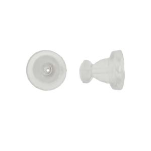 Earring Backs, Bullet Clutch 5.5x5.5mm, Clear (25 Pairs) Cheapest Pice For Sale