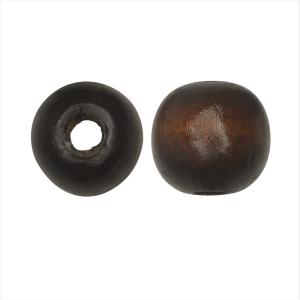 Dyed Wood Beads, Smooth Large Hole Round 16mm, Coconut Brown (12 Pieces) Cheap Footlocker Finishline