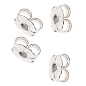 Earring Backs, Earnuts with Medium Clutch 5.5mm Sterling Silver (6 Pairs) Outlet Buy