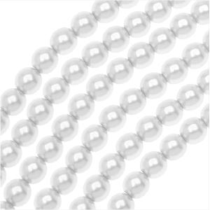 Dazzle It! Czech Glass Pearls, 6mm Round, White (1 Strand) Buy Cheap 2025