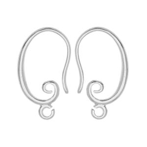 Earring Findings, Earwire Hooks with Loop 19.5mm, Platinum Tone (2 Pairs) Buy Cheap With Mastercard