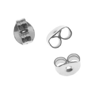 Earring Backs, Earnuts with Medium Clutch 5.5mm, Surgical Steel (50 Pairs) The Cheapest Cheap Online