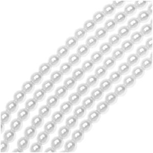 Dazzle It! Czech Glass Pearls, 4mm Round, White (1 Strand) Amazon For Sale