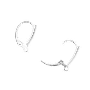 Earring Findings, 17mm Sterling Silver Leverbacks, (1 Pair) Real Sale Online