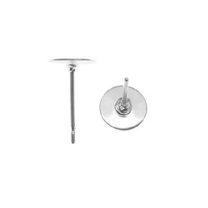 Earring Finding, Posts with 6mm Glue On Pad, Silver Plated (10 Pairs) Footlocker Pictures Sale Online