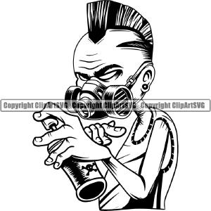 Painting Service Painter Paint Spray Paint Can Artist ClipArt SVG Marketable For Sale