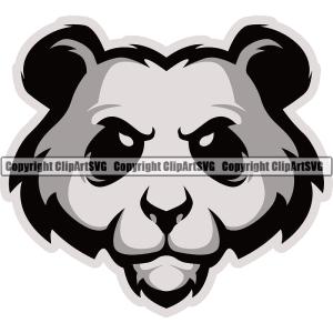 Panda Pandas Nature Wildlife Animal Bear Wild Sports School Team Game Fantasy eSport Mascot Animal Emblem Badge Logo Symbol Tattoo Color Logo Symbol Clipart SVG Free Shipping Inexpensive