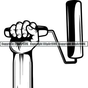 Painting Service Painter Paint Hand ClipArt SVG Cheap Sale