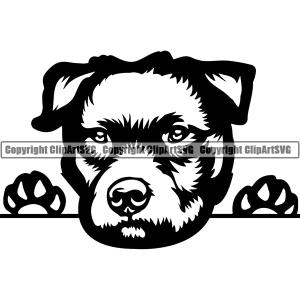 Patterdale Peeking Dog Breed ClipArt SVG Shop For