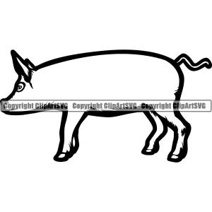 Pig Farm Animal ClipArt SVG Sale Cheapest Pice