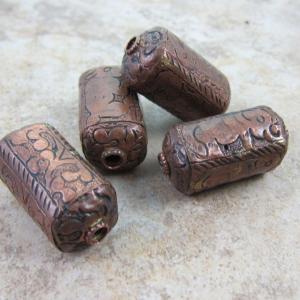 Copper and Brass Etched Bead Brand New Unisex Sale Online