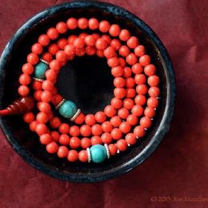 Coral Colored Mala with Spacers Factory Outlet Cheap Online