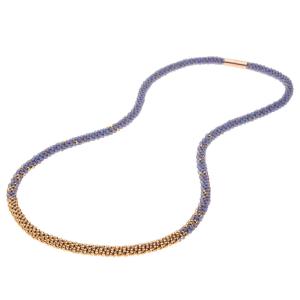 Long Beaded Kumihimo Necklace - Rainbow Purple & Rose Gold - Exclusive Beadaholique Jewelry Kit Outlet Amazing Pice
