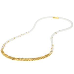 Long Beaded Kumihimo Necklace - White & Gold - Exclusive Beadaholique Jewelry Kit Release Dates Cheap Online