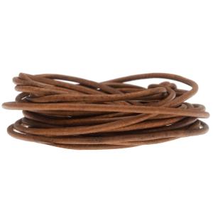 Leather Cord, Round 2mm Natural Light Brown, by Leather Cord USA (1 yard) Free Shipping Best Store To Get