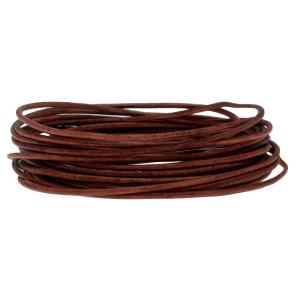 Leather Cord, Round 1.5mm, Natural Antique Brown, by Leather Cord USA (1 yard) Outlet Store For Sale