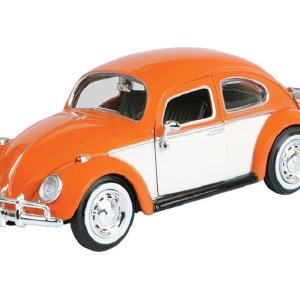Motor Max 1:24 Die Cast Vehicle Volkswagen Beetle Orange & Cream Sale Free Shipping