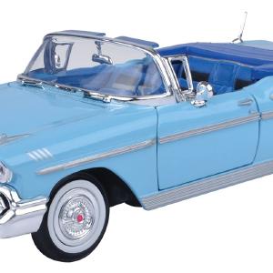 Motor Max 1:24 Timeless Legends Die-Cast Vehicle 1958 Chevy Impala Convertible Light Blue Cheap Sale Good Selling