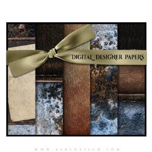 Digital Designer Paper Set - Leather Stitched Cheap Sale 100% Original