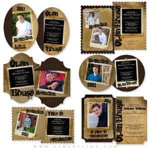 Die Cut Card Design Set - Leather Bound Clearance Find Great