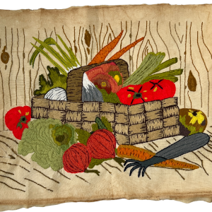 Vibrant Farmers Market Vegetables Embroidery Best Sale For Sale