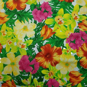 Vibrant Floral Screen Print Fabric D#3913 6 Yards By Robert Kaufman Buy Cheap Deals
