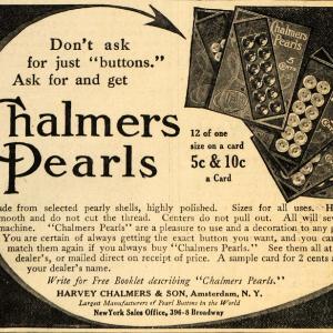 1911 Ad Harvey Chalmers & Son Pearls Buttons Amsterdam - ORIGINAL MX5 Big Discount Online