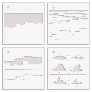 Altenew - Stencils - Caribbean Life Layering Cheap Countdown Package