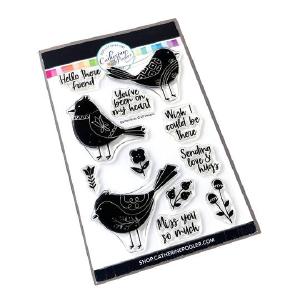 Catherine Pooler Designs - Clear Stamps - Quilted Birds Clearance For Nice
