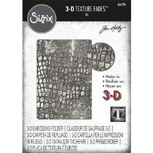 Sizzix - Tim Holtz - 3-D Texture Fades Embossing Folder - Reptile Clearance Amazing Pice