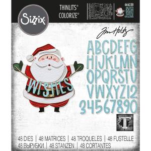 Sizzix - Tim Holtz - Thinlits Dies - Santa Greetings Colorize Looking For For Sale