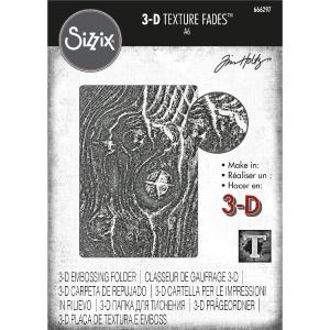 Sizzix - Tim Holtz - 3-D Texture Fades Embossing Folder - Woodgrain Free Shipping Top Quality