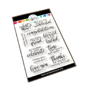 Catherine Pooler Designs - Clear Stamps - Nice Things to Say Sentiments Outlet Deals