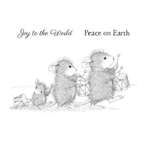 Spellbinders - House-Mouse Holiday Collection - Cling Stamp - Drummer Mice With Paypal Online
